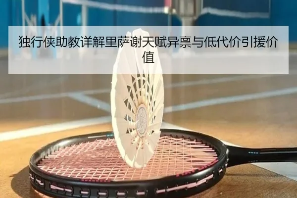 独行侠助教详解里萨谢天赋异禀与低代价引援价值